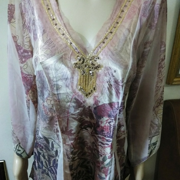 new directions Tops - New Directions Tunic with sequins
